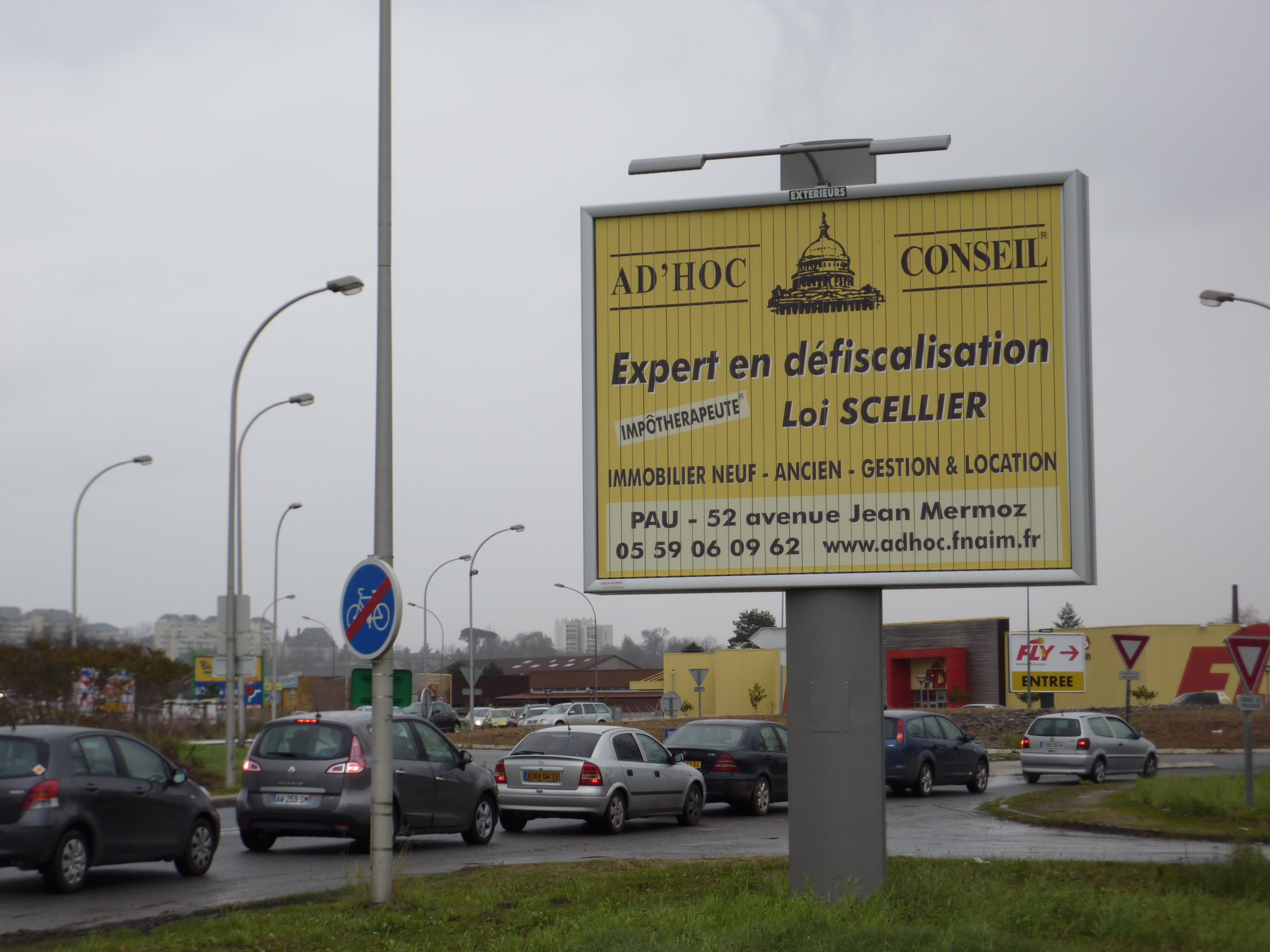 Exemple d'affichage 4x3m réalisé par Exterieurs dans les départements 64, 65 et 31